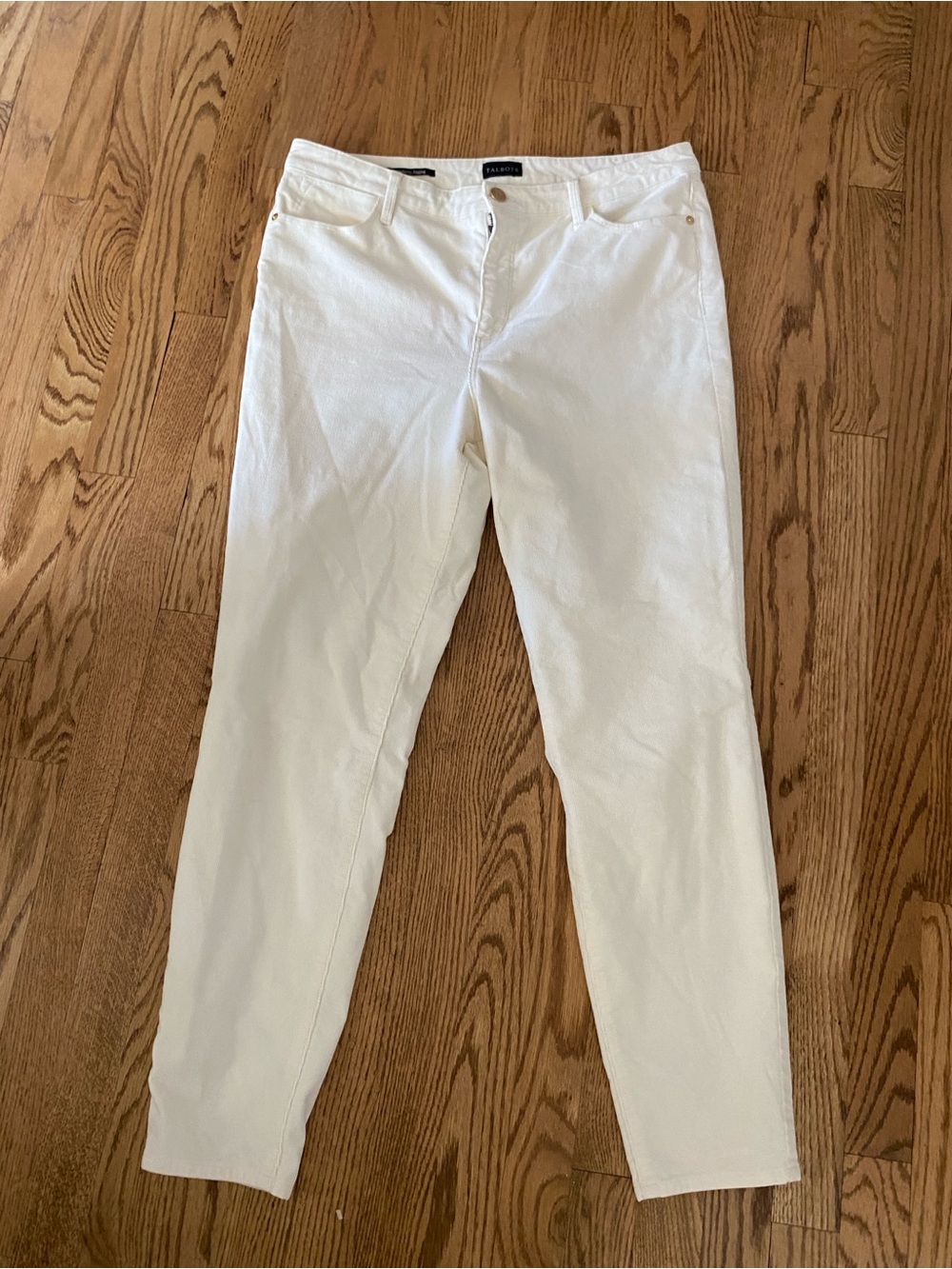 WOMENS 14 GUC Talbots White Corduroy Jeggings